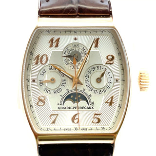 18K Rose Girard-Perregaux Perpetual Calendar Wristwatch