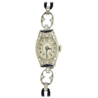 18K Gold and Diamond Art Deco Wristwatch