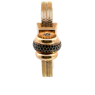 18K Sapphire Retro Modern Cocktail Watch