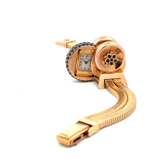 18K Sapphire Retro Modern Cocktail Watch