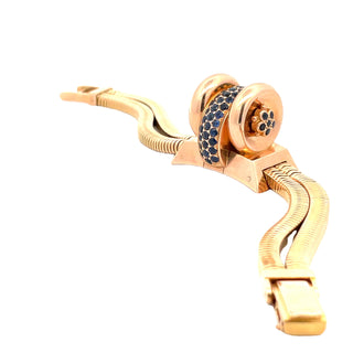 18K Sapphire Retro Modern Cocktail Watch