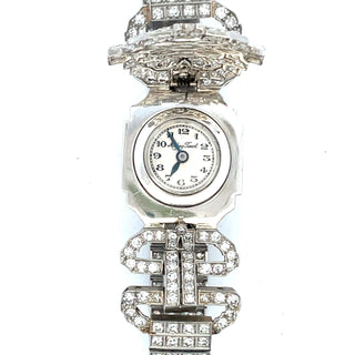 Diamond Platinum Covered Cocktail Watch, Circa 1950