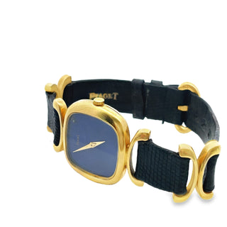 18K Lapis Piaget Stirrup Strap Bracelet Watch