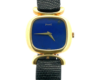 18K Lapis Piaget Stirrup Strap Bracelet Watch