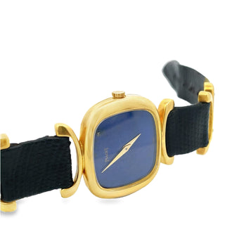 18K Lapis Piaget Stirrup Strap Bracelet Watch