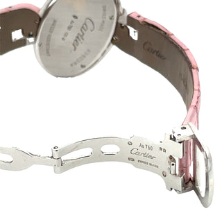 18K White Gold Diamond Delices De Cartier Elliptical Wristwatch
