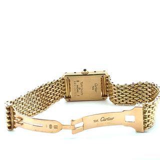 18K Cartier Tank Quartz Paris Bracelet Watch