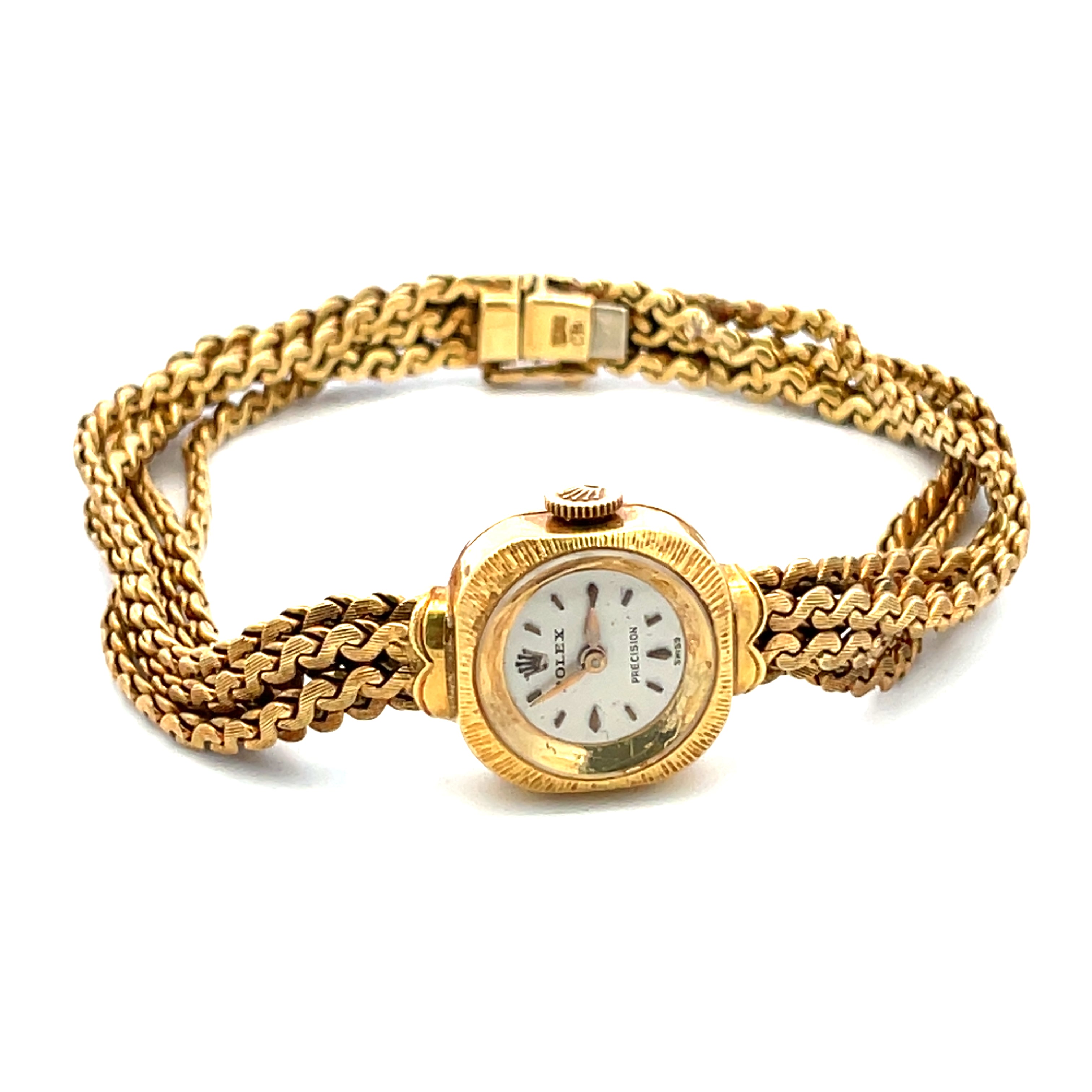 vintage rolex ladies dress watch Rolex Ladies 14k Solid Yellow Gold Bracelet Cocktail Watch With Original Dial C. 1950's- in Working Condition-appraisal Included