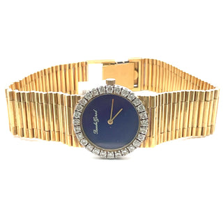Vintage 18K Diamond Lapis Women's Wristwatch