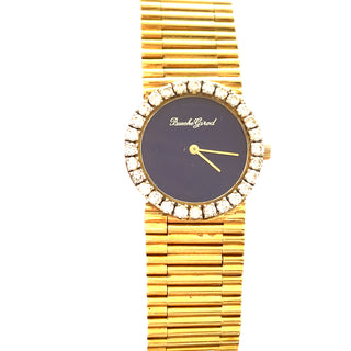 Vintage 18K Diamond Lapis Women's Wristwatch