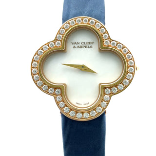 18K VCA Alhambra Diamond Wristwatch