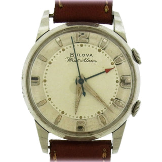 Vintage Steel Bulova Wrist Alarm