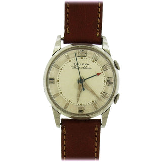 Vintage Steel Bulova Wrist Alarm