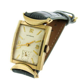 Gold-Filled Stylized 1940's Tank Wristwatch