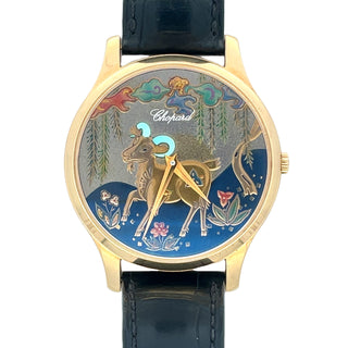 18K Rose Chopard 'Aries' Automatic Wristwatch