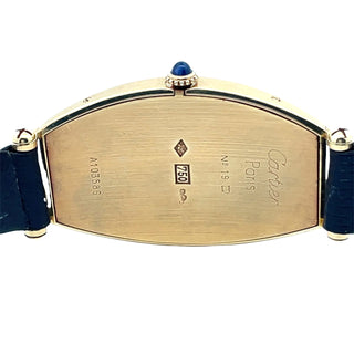 18K Cartier Ltd.Ed. Curved Tonneau Wristwatch, Circa 1980