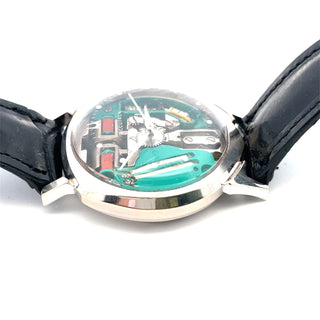 14K White Gold Buloba Accutron 210 Spaceview, 1960