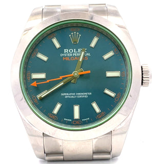 Stainless Steel Rolex Milgauss Blue Dial, B&P