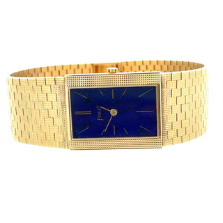 Piaget 18K Lapis Men's Bracelet Watch, 1970's