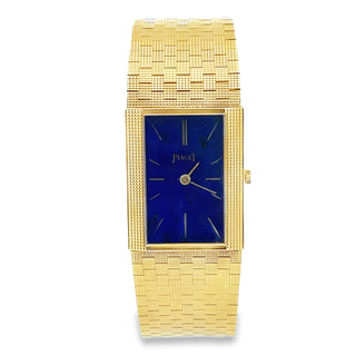 Piaget 18K Lapis Men's Bracelet Watch, 1970's