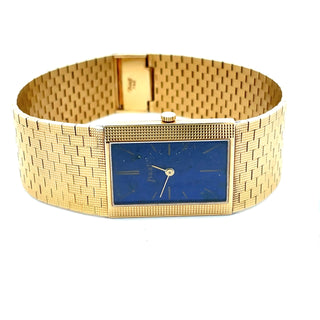 Piaget 18K Lapis Men's Bracelet Watch, 1970's