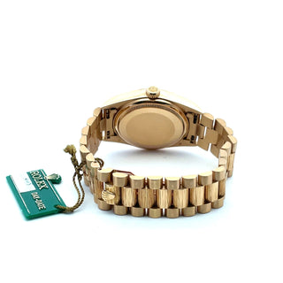 18K Rolex President Ref. 18078, Black Dial, Bark Texture Bracelet