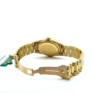 18K Rolex President Ref. 18078, Black Dial, Bark Texture Bracelet