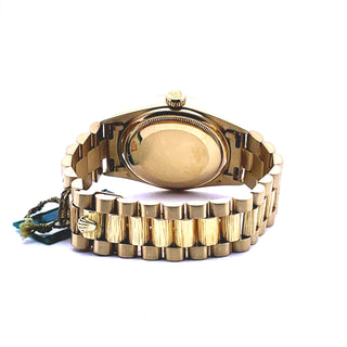 18K Rolex President Ref. 18078, Black Dial, Bark Texture Bracelet