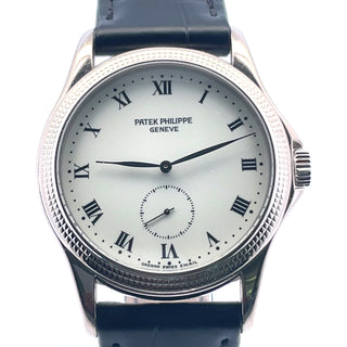 18K Patek Philippe Ref. 5115G Calatrava, Travel Box & Certificate