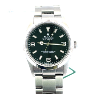 Stainless Steel Rolex Ref. 114270 Black Dial
