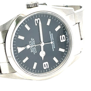 Stainless Steel Rolex Ref. 114270 Black Dial
