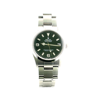 Stainless Steel Rolex Ref. 114270 Black Dial
