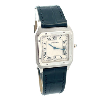 Platinum Cartier Santos Dumont Ultra-Slim, Circa 1980s