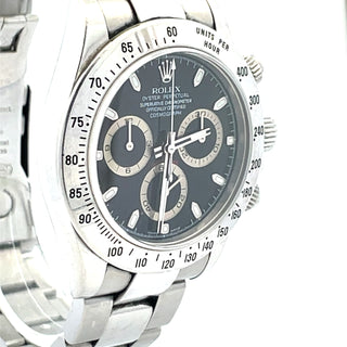 Steel Rolex Daytona Ref. 116520 Black Dial, B&P