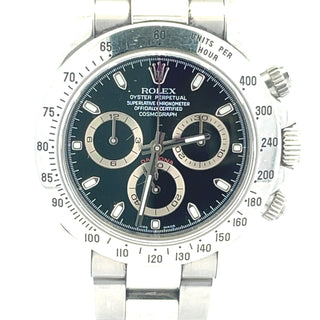 Steel Rolex Daytona Ref. 116520 Black Dial, B&P