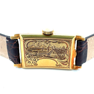 18K Rare Patek Philippe Ref. 1559 Rectangular Wristwatch