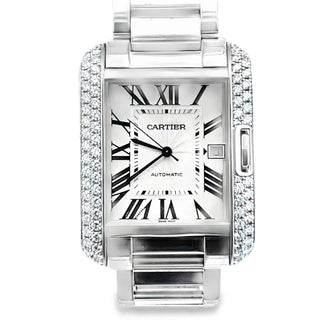 18K Diamond Cartier XL Tank Anglaise