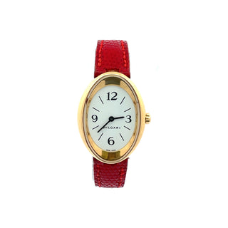 18K Bulgari Women's Oval Quartz Wristwatch