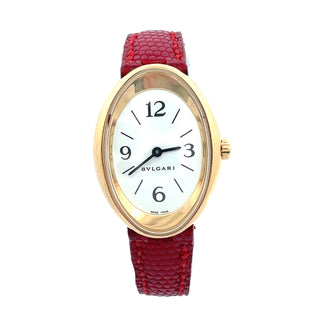 18K Bulgari Women's Oval Quartz Wristwatch