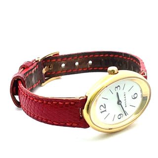 18K Bulgari Women's Oval Quartz Wristwatch