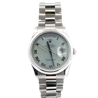 Platinum Rolex Day-Date 'Glacier' Ref. 118206 Wristwatch