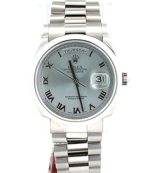 Platinum Rolex Day-Date 'Glacier' Ref. 118206 Wristwatch