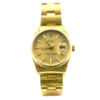 Vintage 18K Rolex Oyster Date Wristwatch, Certificate