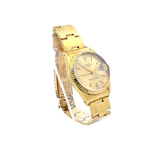 Vintage 18K Rolex Oyster Date Wristwatch, Certificate
