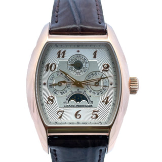 18K Rose Girard-Perregaux Perpetual Calendar Wristwatch