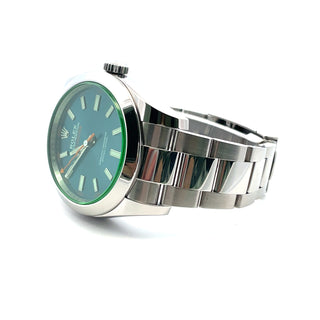 Stainless Steel Rolex Blue Dial Milgauss Wristwatch, Complete