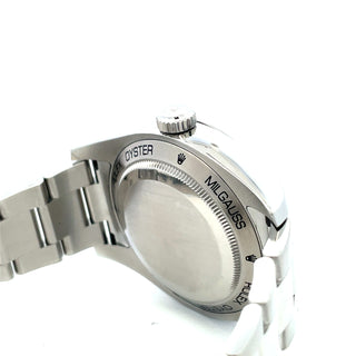 Stainless Steel Rolex Blue Dial Milgauss Wristwatch, Complete