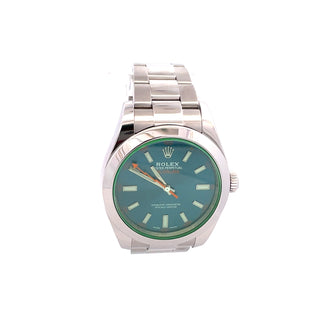 Stainless Steel Rolex Blue Dial Milgauss Wristwatch, Complete