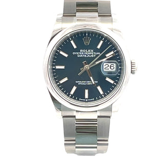 Stainless Steel Rolex Datejust 36 Blue Dial, Complete