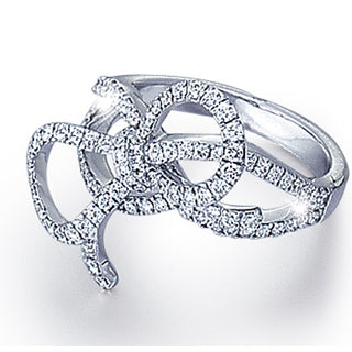 SimonG: Diamond Forget-Me-Knot Bow Ring